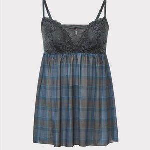 Torrid Outlander Tartan Plaid Babydoll, Size 1 (XL)